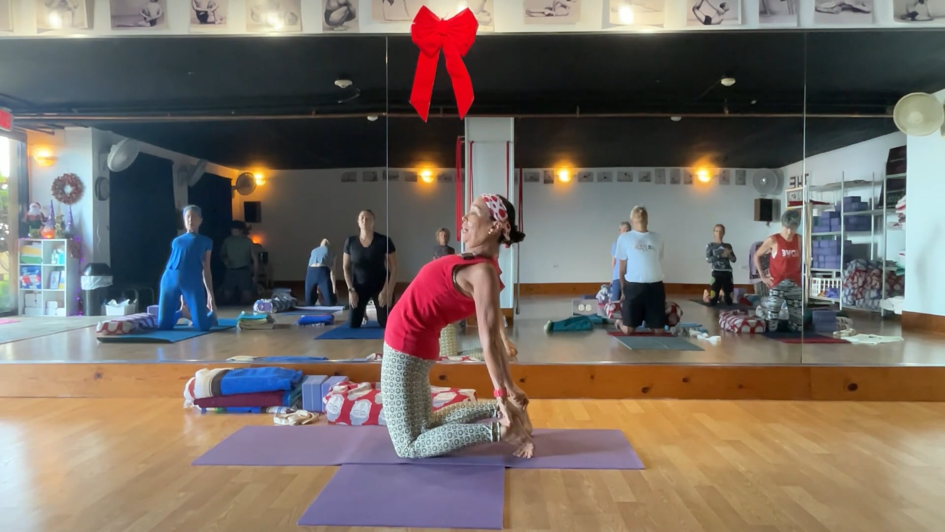 12-26-25 Iyengar Yoga: Connecting the knees to the inner groin to uplift the mind and energy.