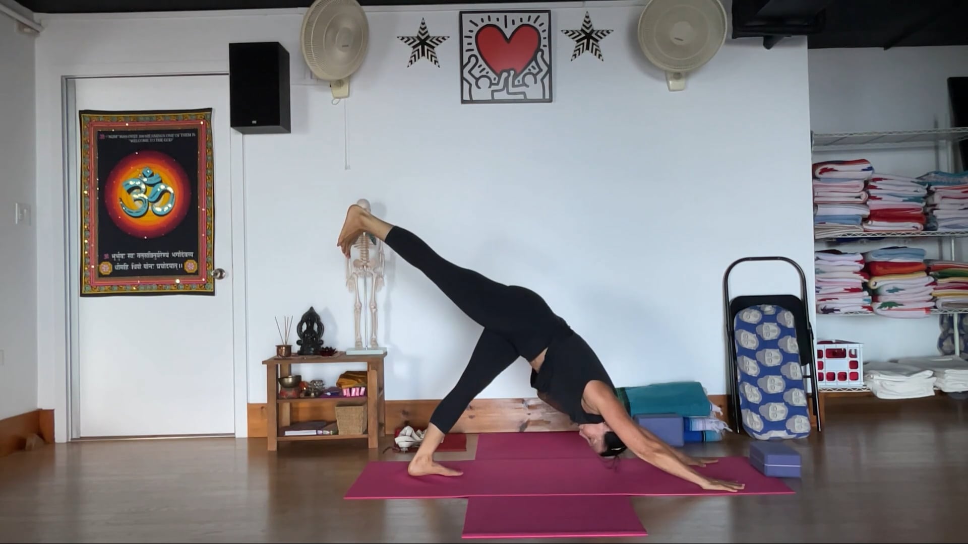 8-16-24  Focus on progressing into deep forward bends, opening into deep back bending with wall and chair.