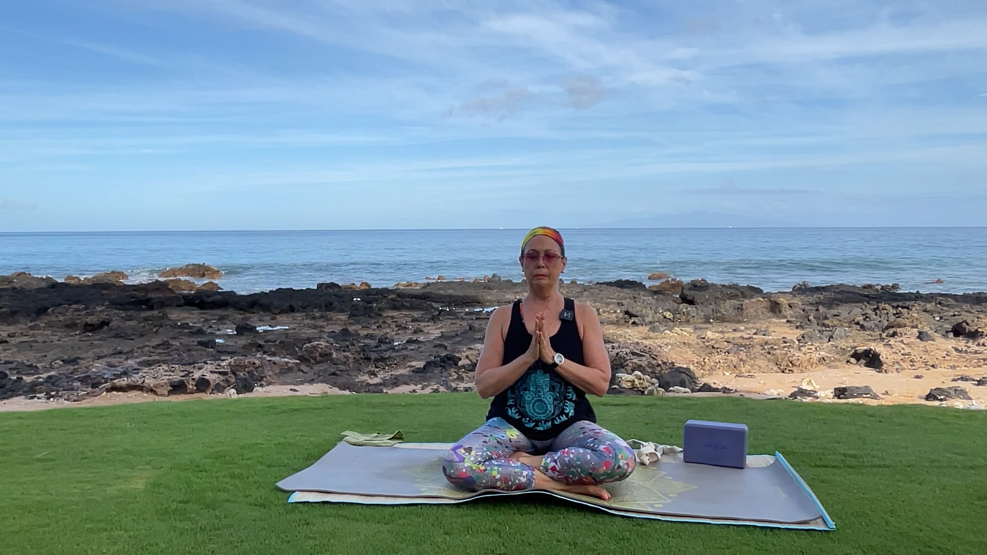 5-21-24 Gentle Beach Yoga: Stretching and opening hips, standing poses, back bends and twist.