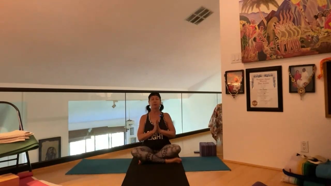 5-31-23  Iyengar Yoga: Focus on one-leg poses with total absorption.