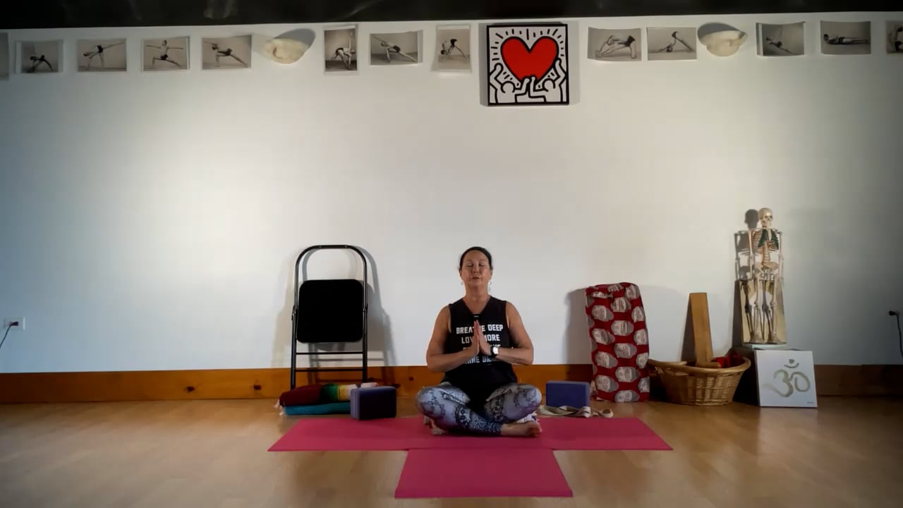 4-25-22 Iyengar Yoga: Outer body strengthening to soften the abdominal and quiet the mind.