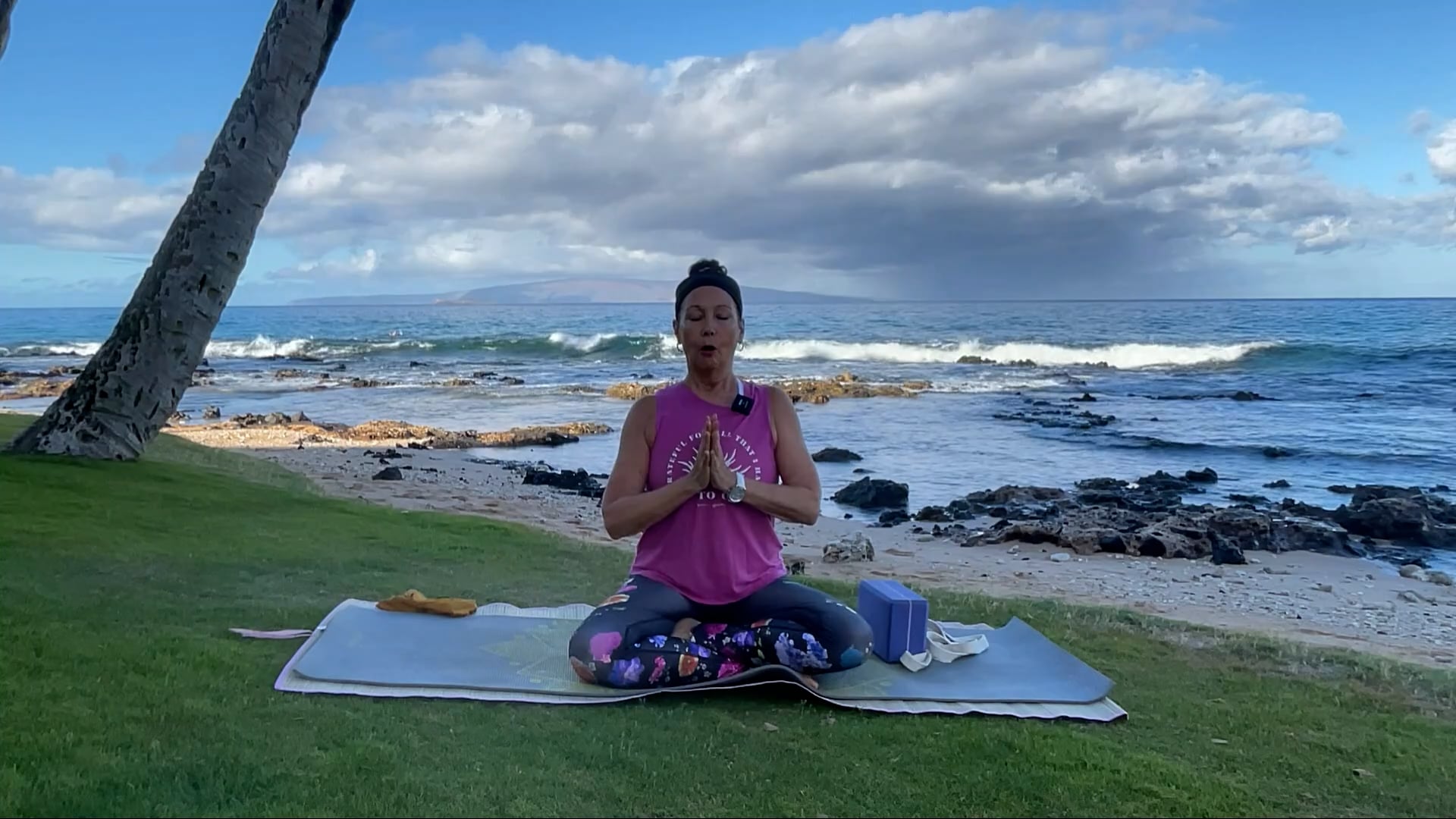 8-23-24 Gentle Beach Yoga: Focus on stretching with long holds to improve flexibility.