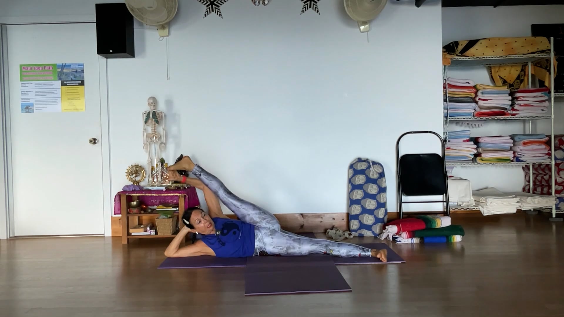 6-25-25 Iyengar Yoga: Focus on lifting anterior tailbone to lengthening extension of toes.