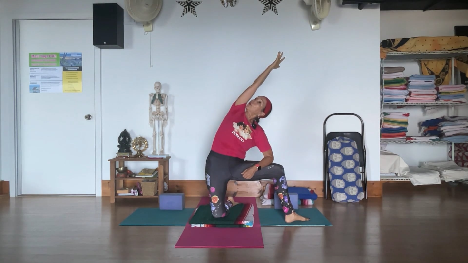 4-23-25 Iyengar Yoga: STRONG/ENERGIZING: standing poses, gomukasana arms, twist/lateral turning, inversions.
