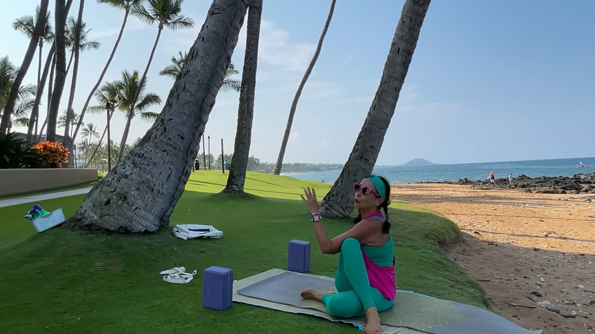 4-3-25 Gentle Beach Yoga: Adjust the feet, legs, hips.