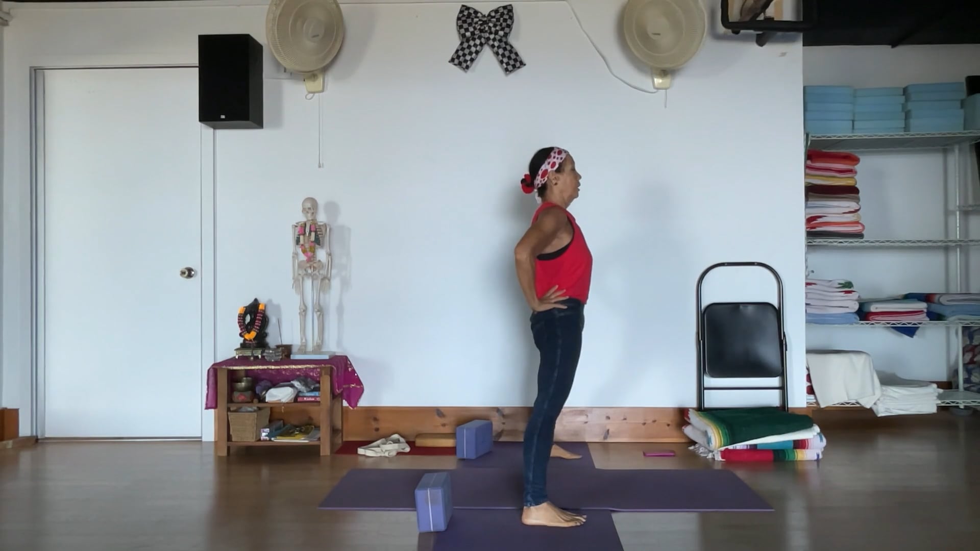 11-10-25 Iyengar Yoga: Focus on pressing the outer heal to the mound of the big toe to balance and align the spine.