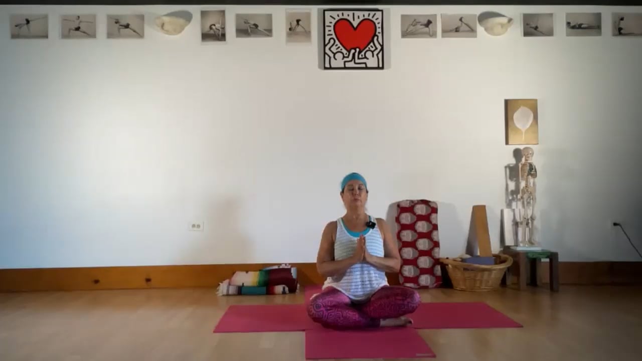5-16-22 Iyengar Yoga: Hips, and shoulders,  strengthening the front and back body, back bending, forward bending, and inverting.