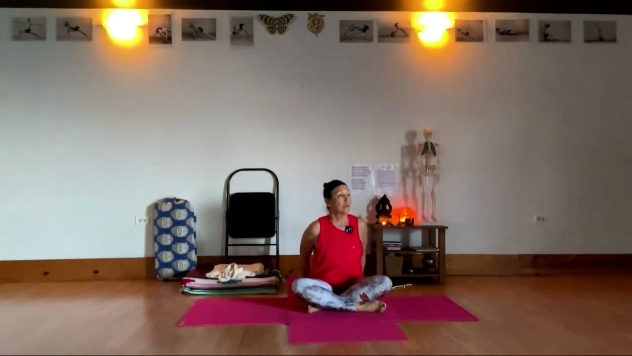 4-5-24  Iyengar Yoga: Focus on opening the pelvis horizontally and elongating the side spine.