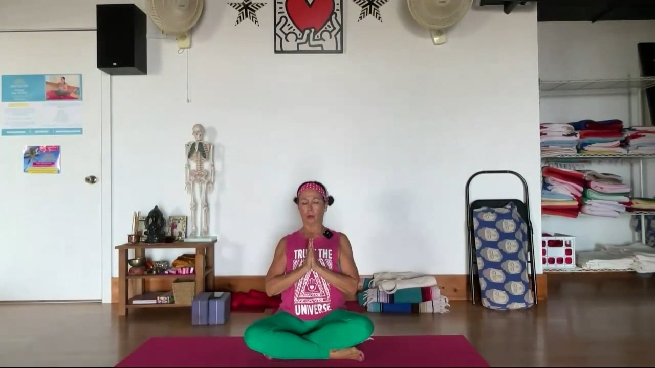 7-15-24 Iyengar Yoga: Focus on strengthening the back spine, twisting, forward extension, and back arching.
