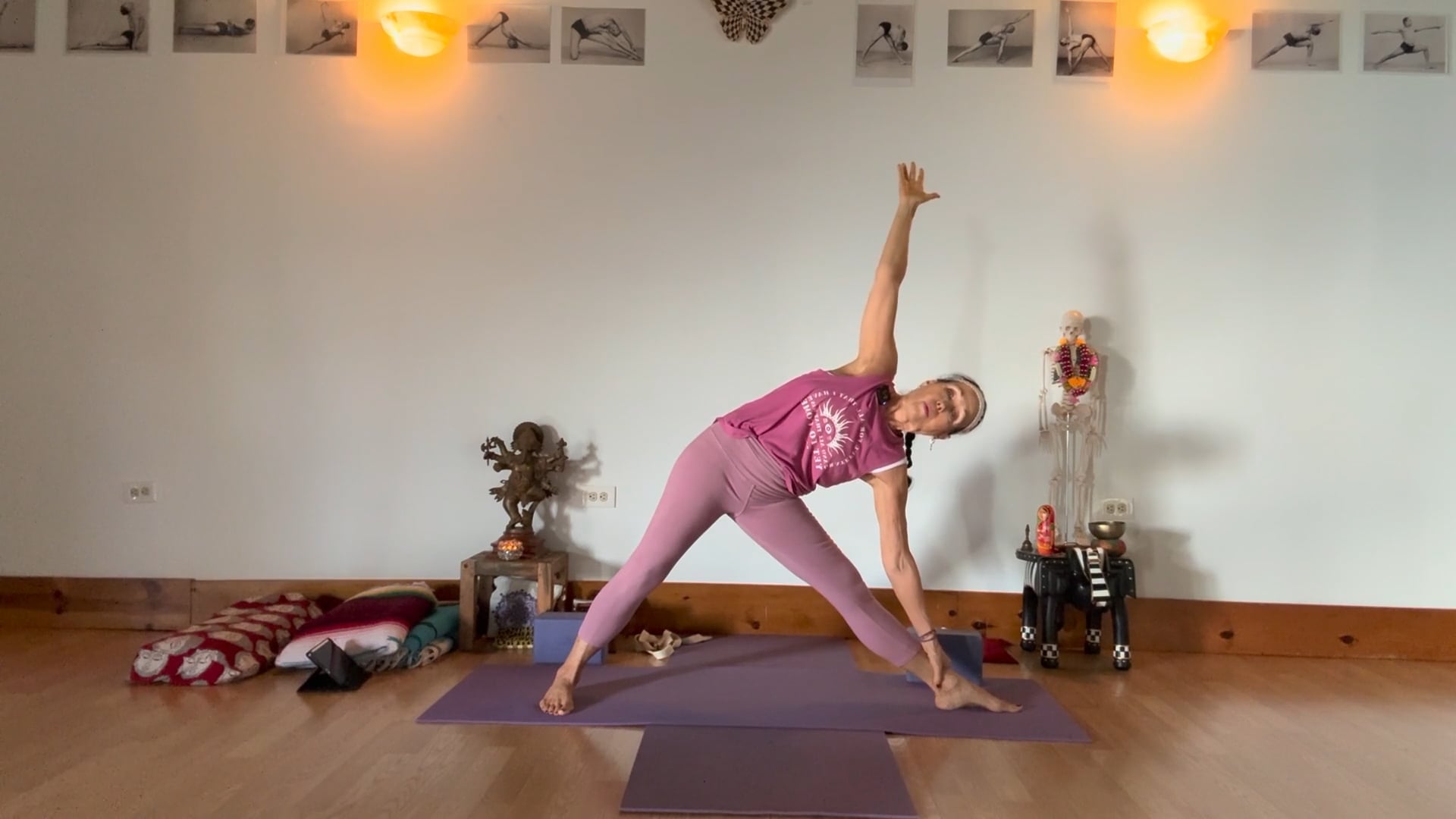 3-11-26 Iyengar Yoga- Level 1-2: Chest/heart focus in Namaste – lift and widen.