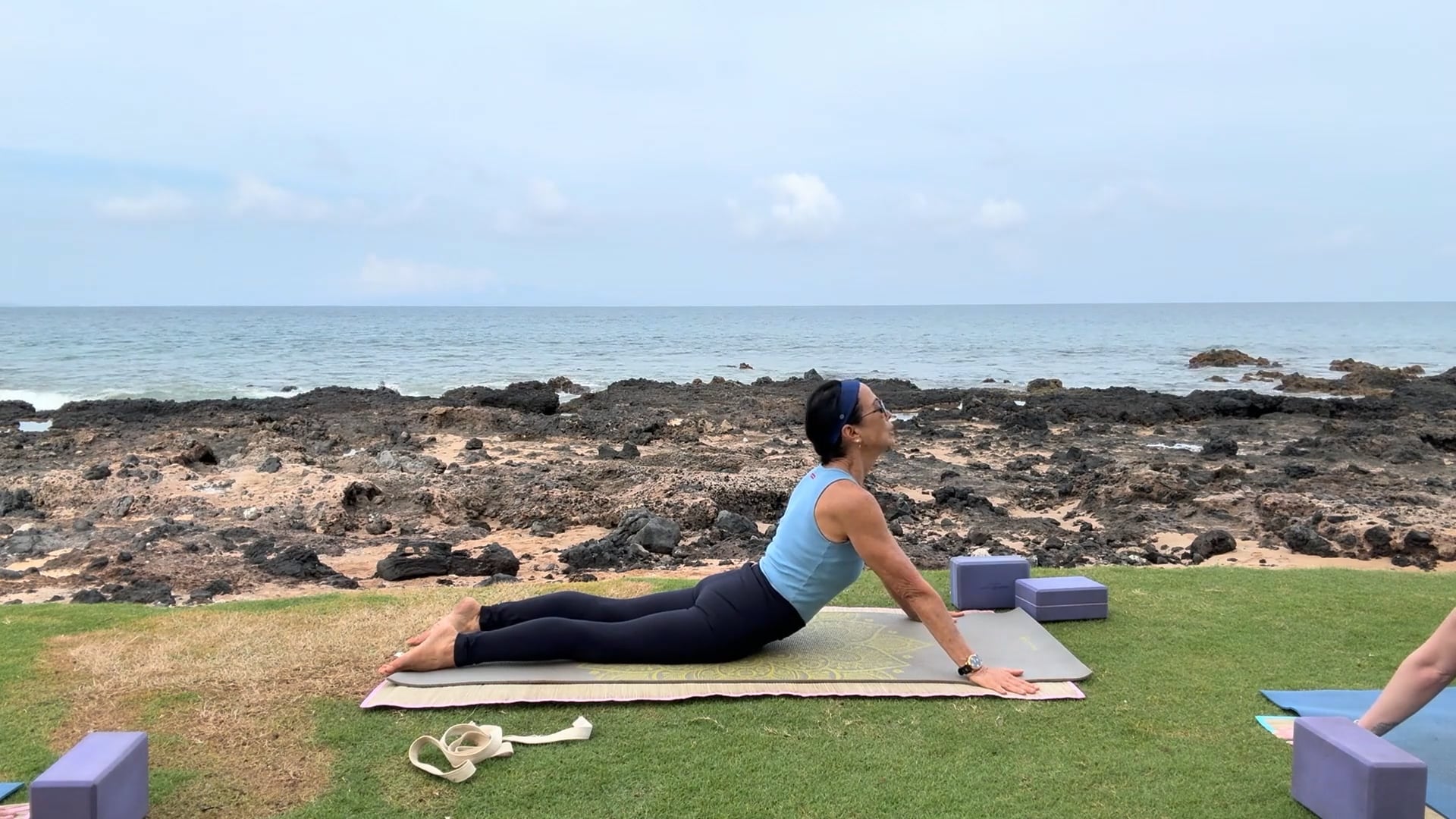 5-9-26 Beach Yoga: What are the benefits and why do we practice forward bends, twisting, backbends and standing poses.