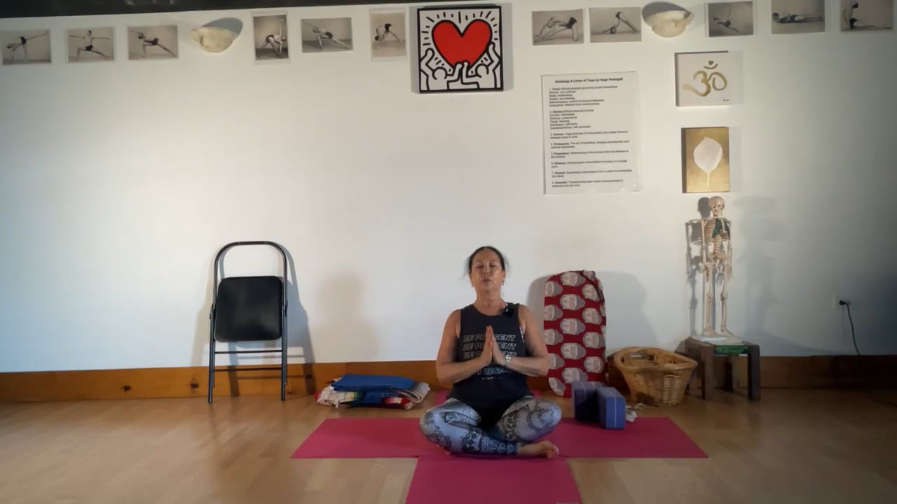 7-14-22  Iyengar Yoga: Connecting shoulders and pelvis: lunge, pigeon, splits, and pranayama
