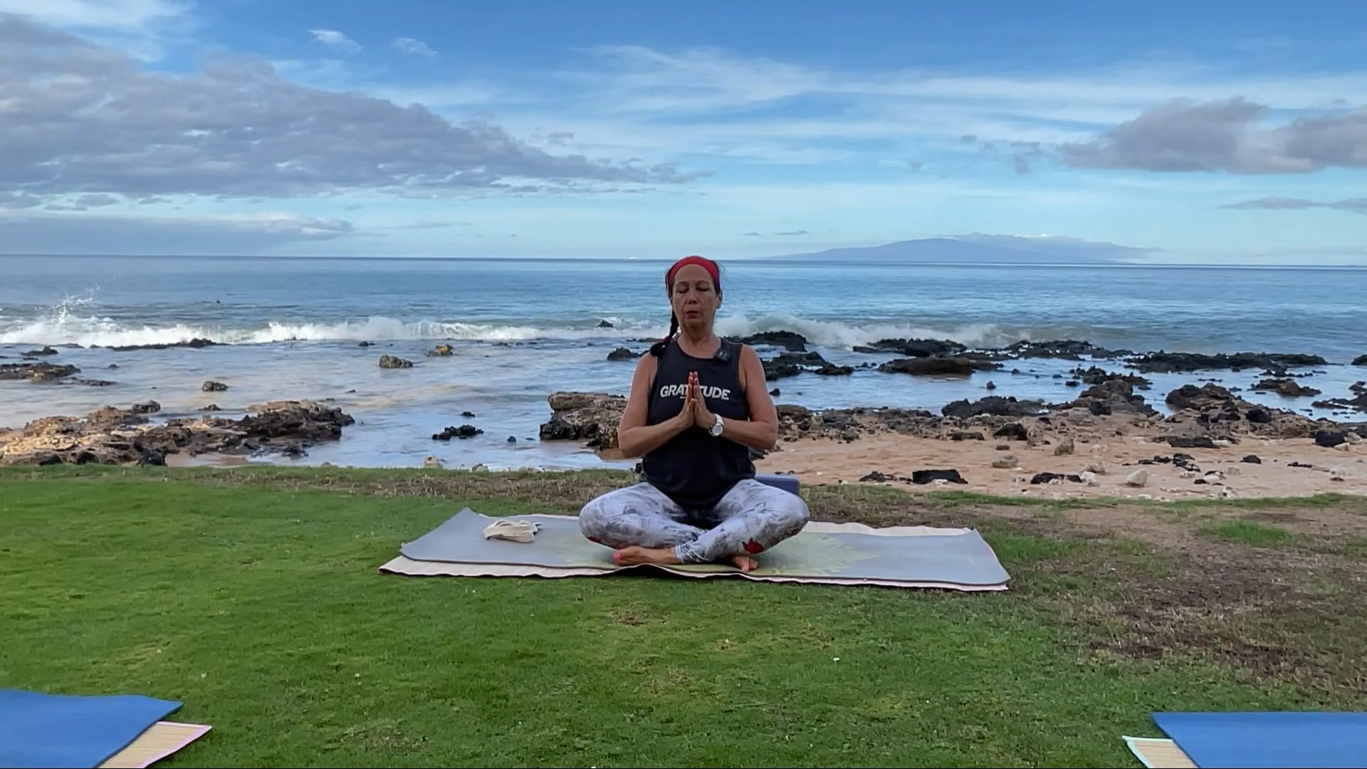 10-10-24 Gentle Beach Yoga: Focus on healing shoulders and knees.