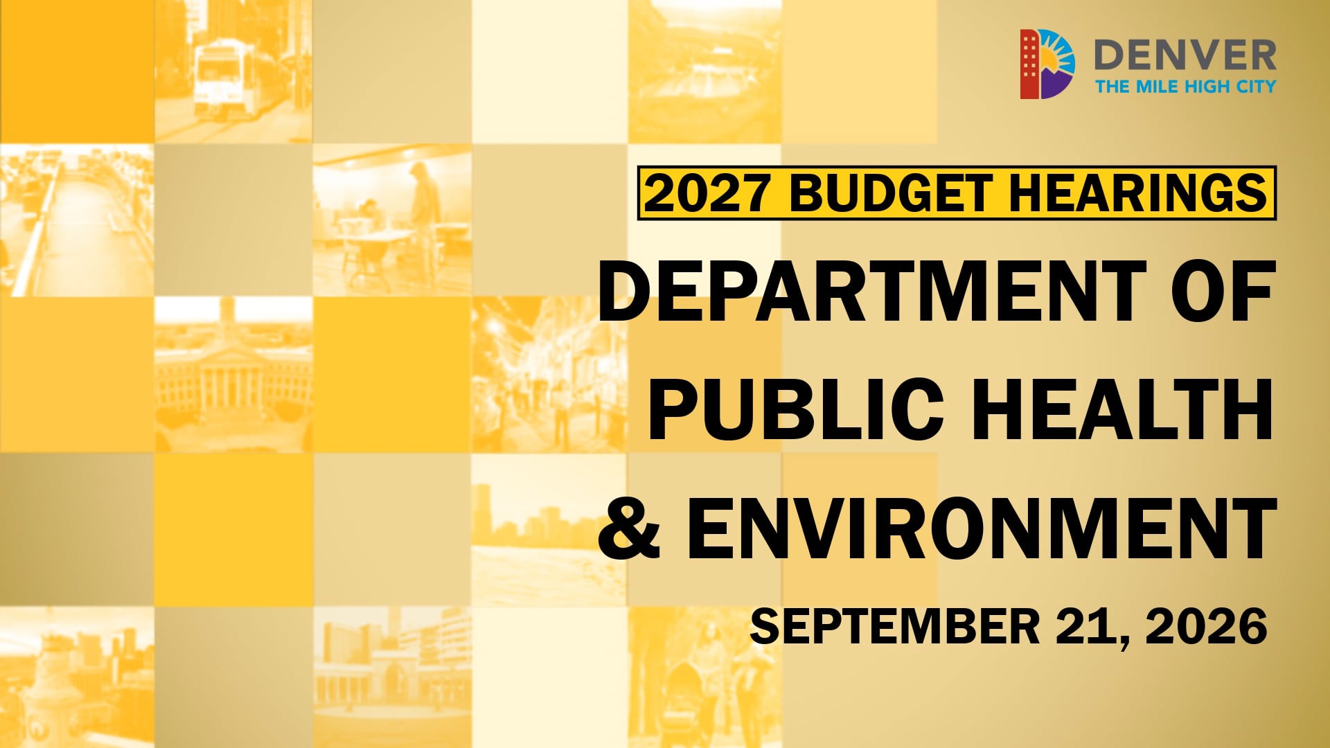 Public Health & Environment - September 21, 2026