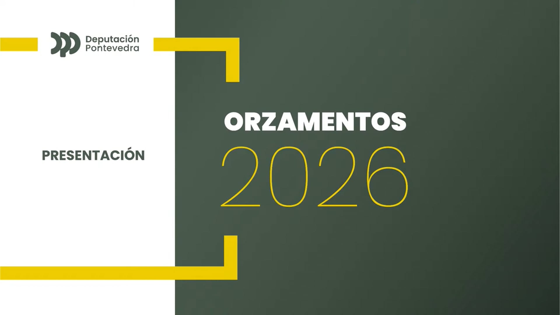 Presentación de orzamentos 2026