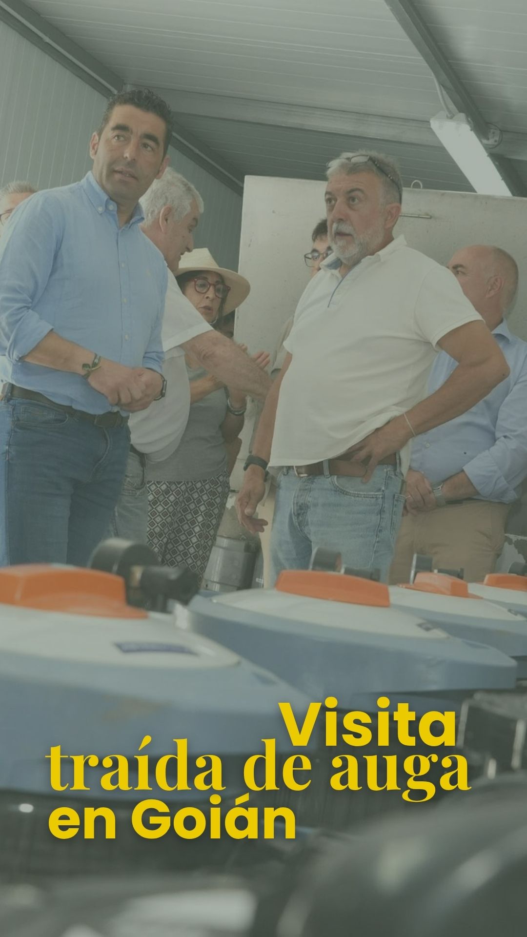 Visita a traída de auga en Goián