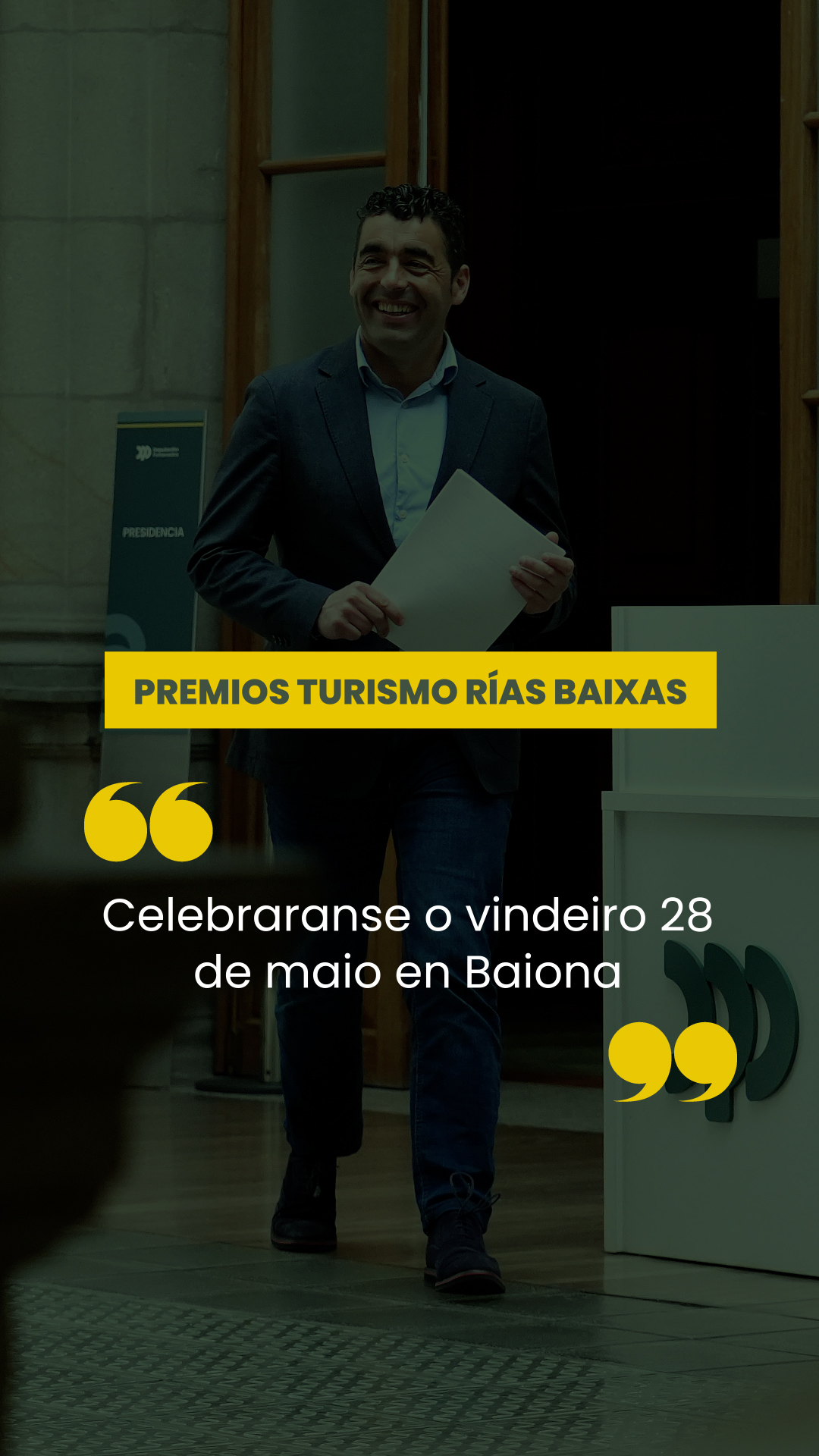 Conferencia de prensa do 8 de maio de 2026. Premios Turismo Rías Baixas
