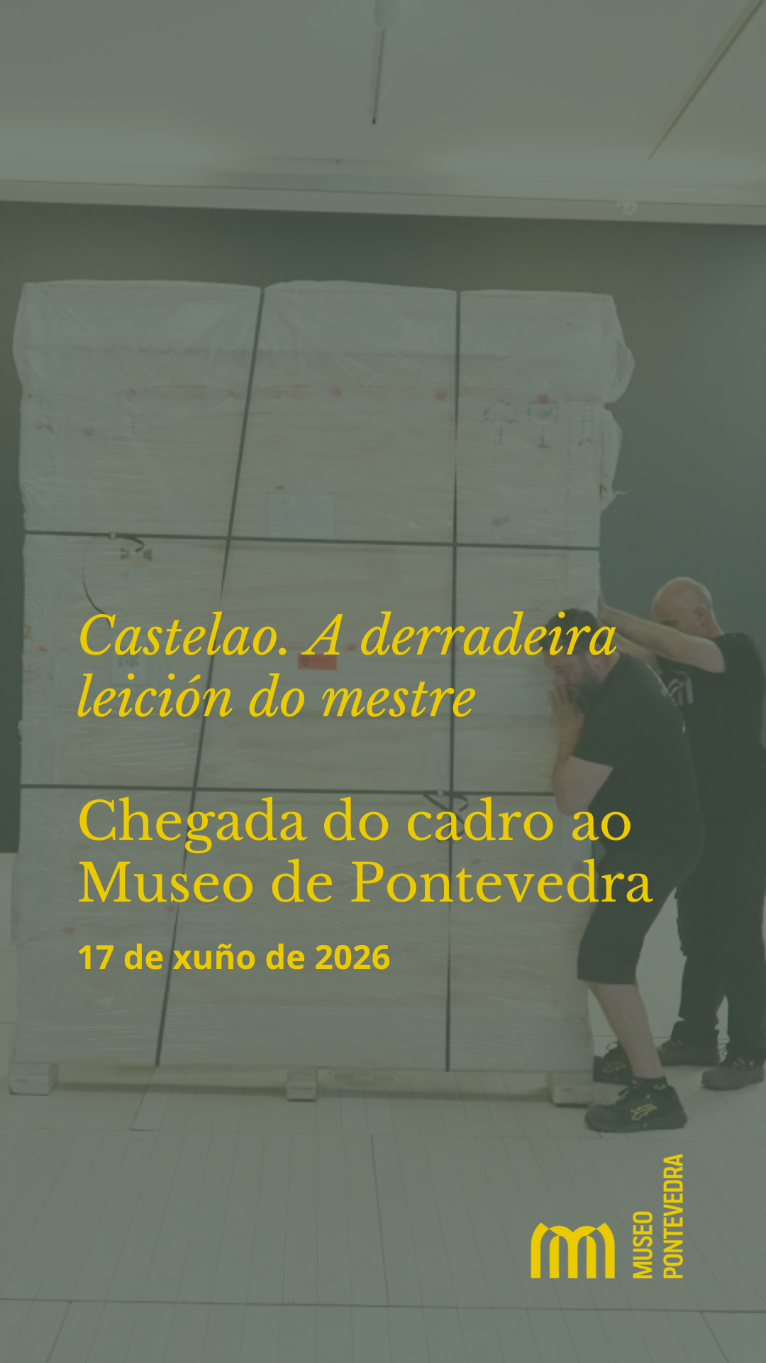Chegada do cadro ao Museo de Pontevedra