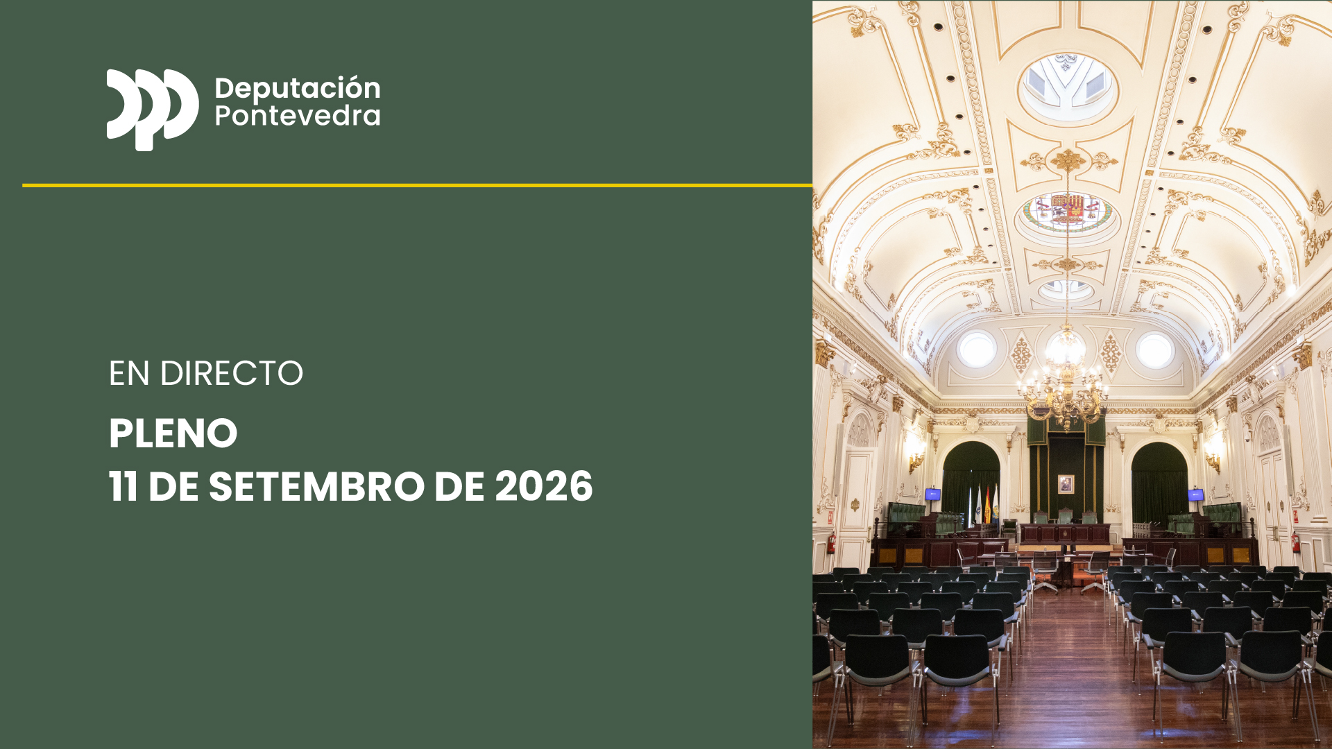 Pleno extraordinario do 11 de setembro de 2026