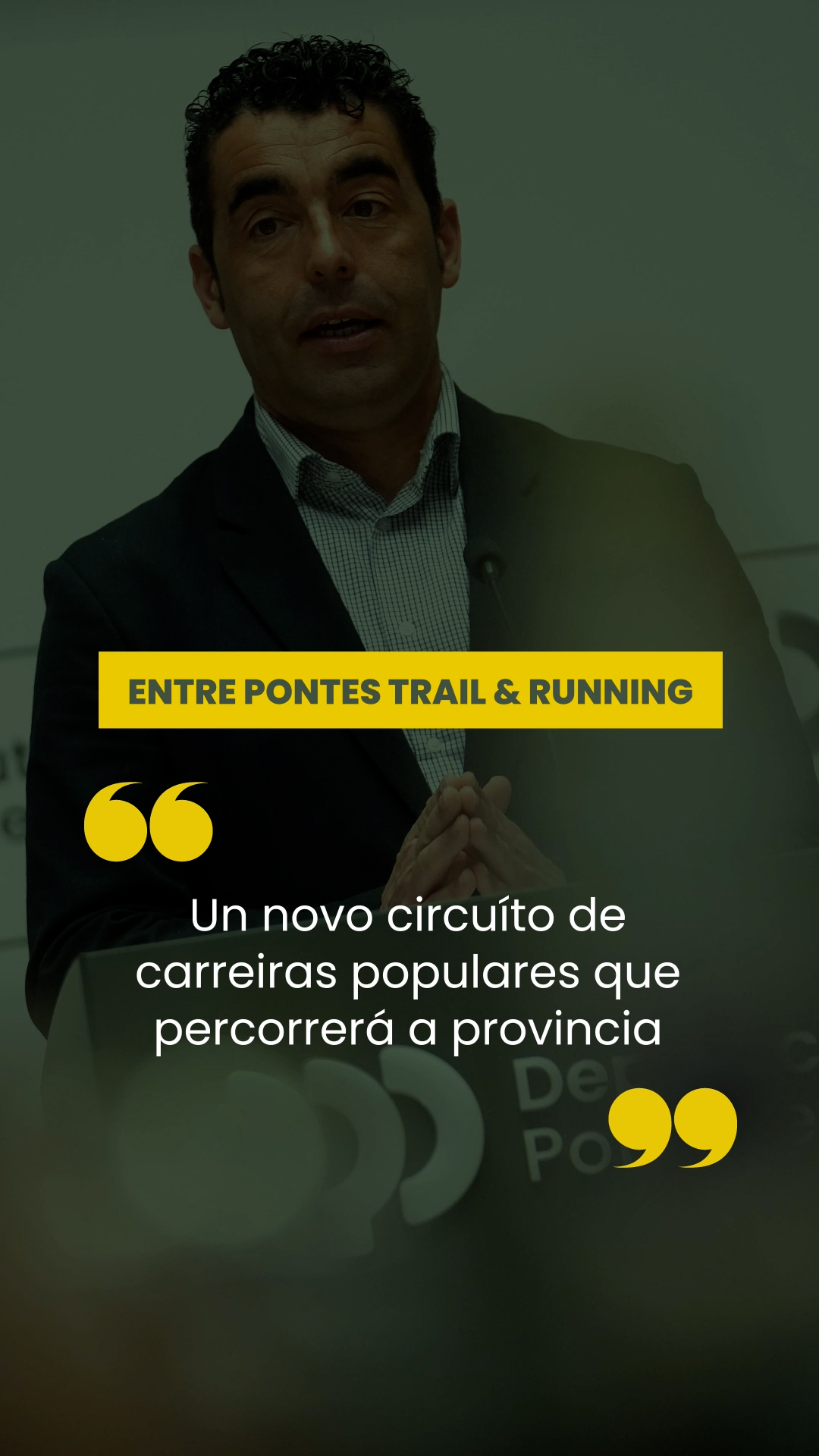 Conferencia de prensa do 17 de abril de 2026. Entre Pontes Trail & Running