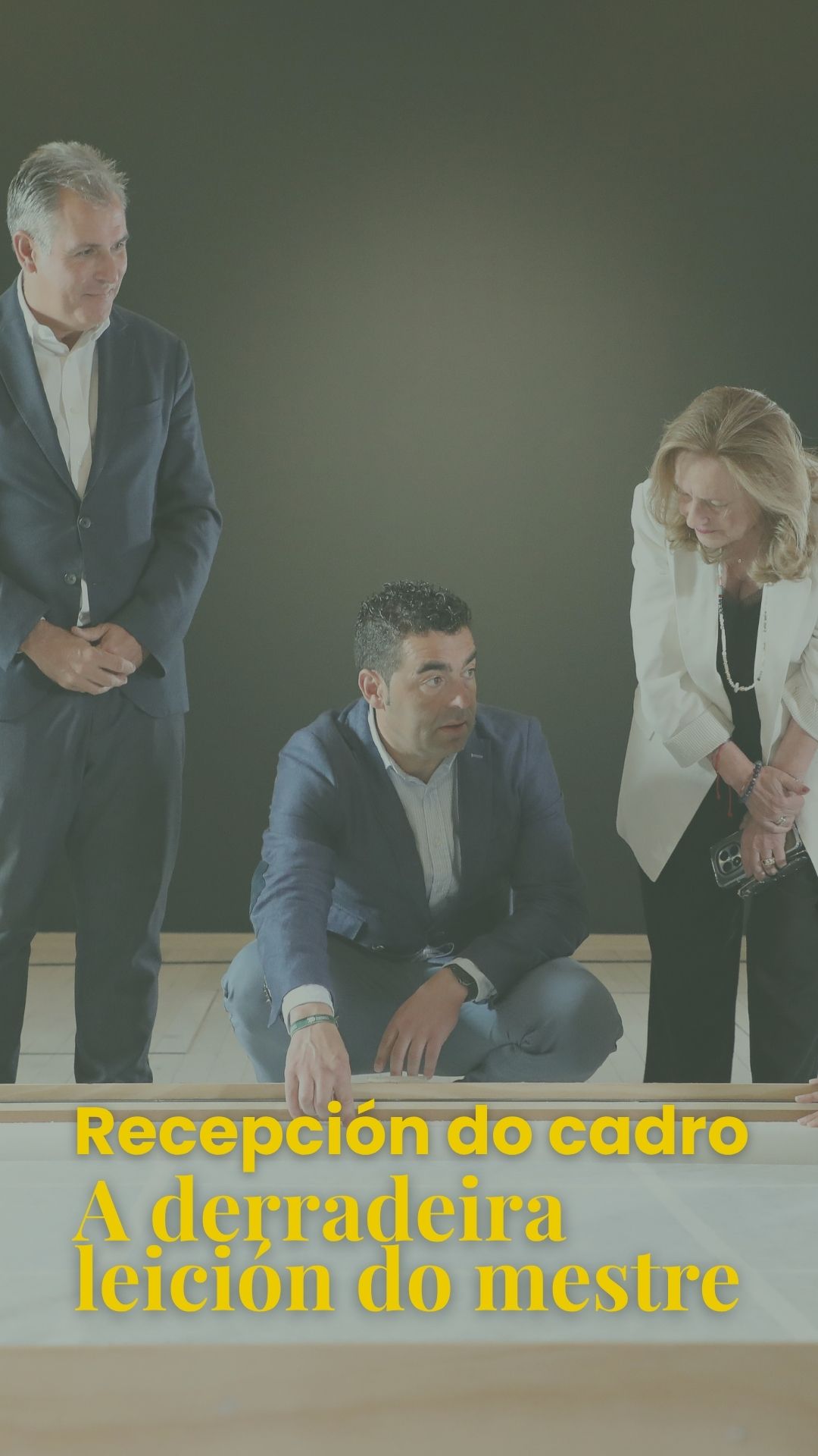 Recepción do cadro "A derradeira leición do mestre"