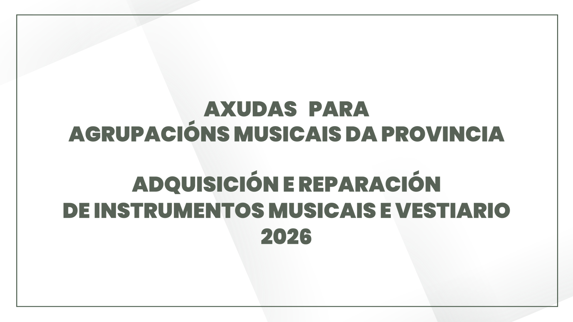 Axudas para a adquisicion e reparación de instrumentos e vestiario