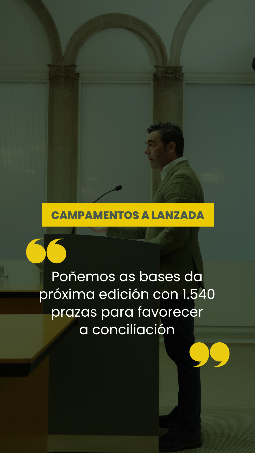 Conferencia de prensa do 24 de xullo. Campamentos A Lanzada