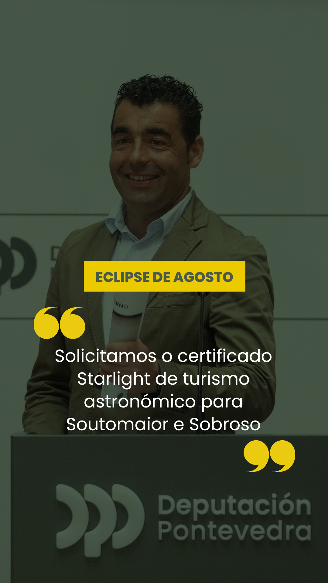 Conferencia de prensa do 10 de abril de 2026. Eclipse de agosto