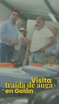 Visita a traída de auga en Goián