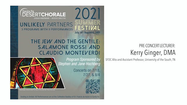 The Jew and the Gentile Pre-Concert L...