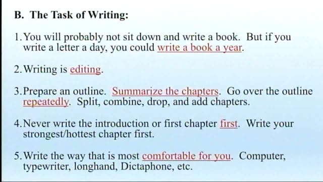 How To Write Your First Book - Session 3 - Dr. Elmer Towns