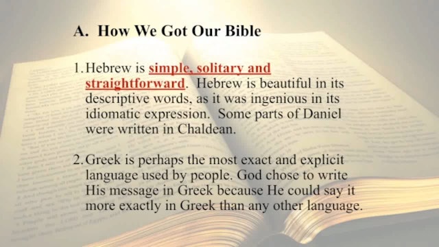 The Word Of God - Session 5 - Dr. Elmer Towns