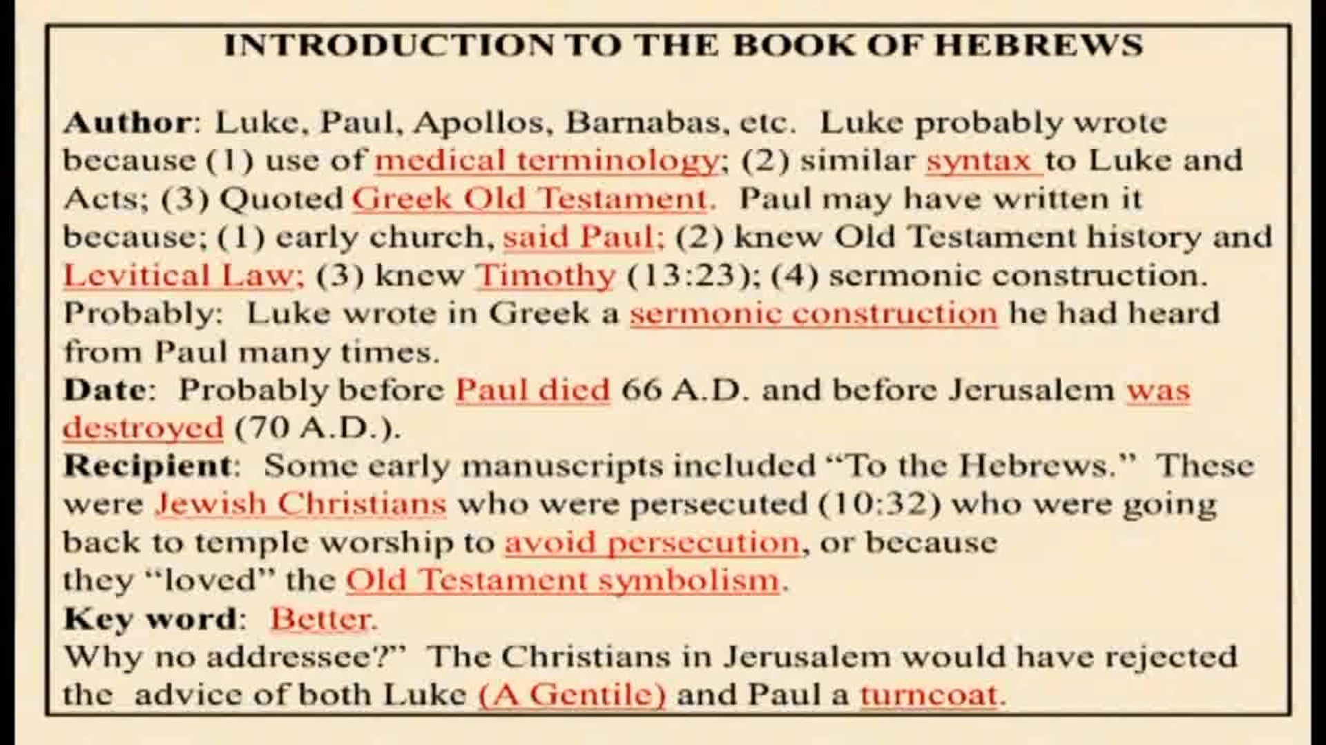 Survey Of The New Testament - Session 10 - Dr. Elmer Towns