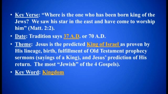 Survey Of The New Testament - Session...