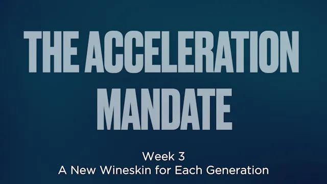 Acceleration Mandate Study Guide Sess...