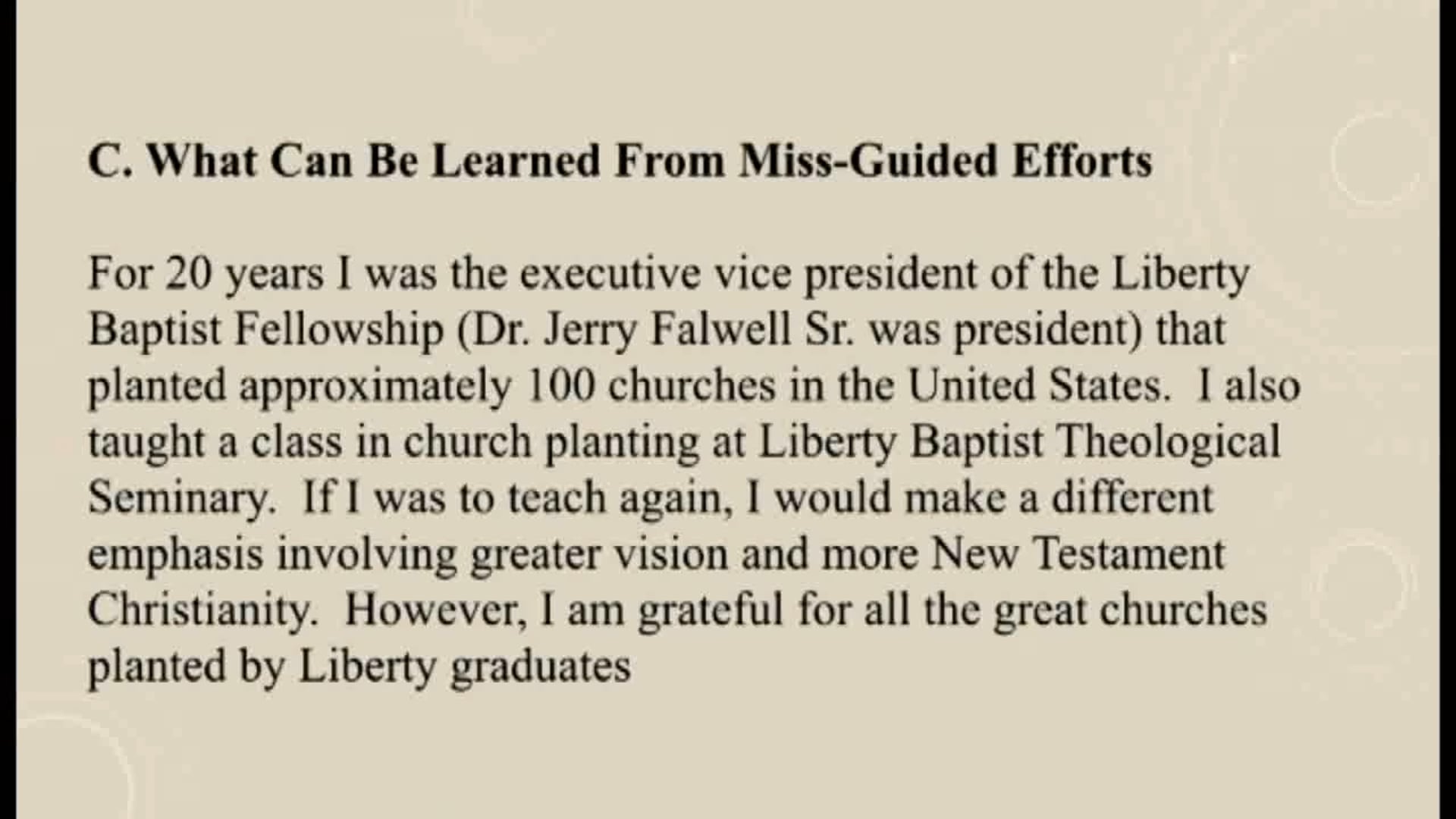 Churches Planting Reproducing Churches - Session 5 - Dr. Elmer Towns