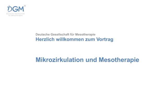 Mikrozirkulation und Mesotherapie