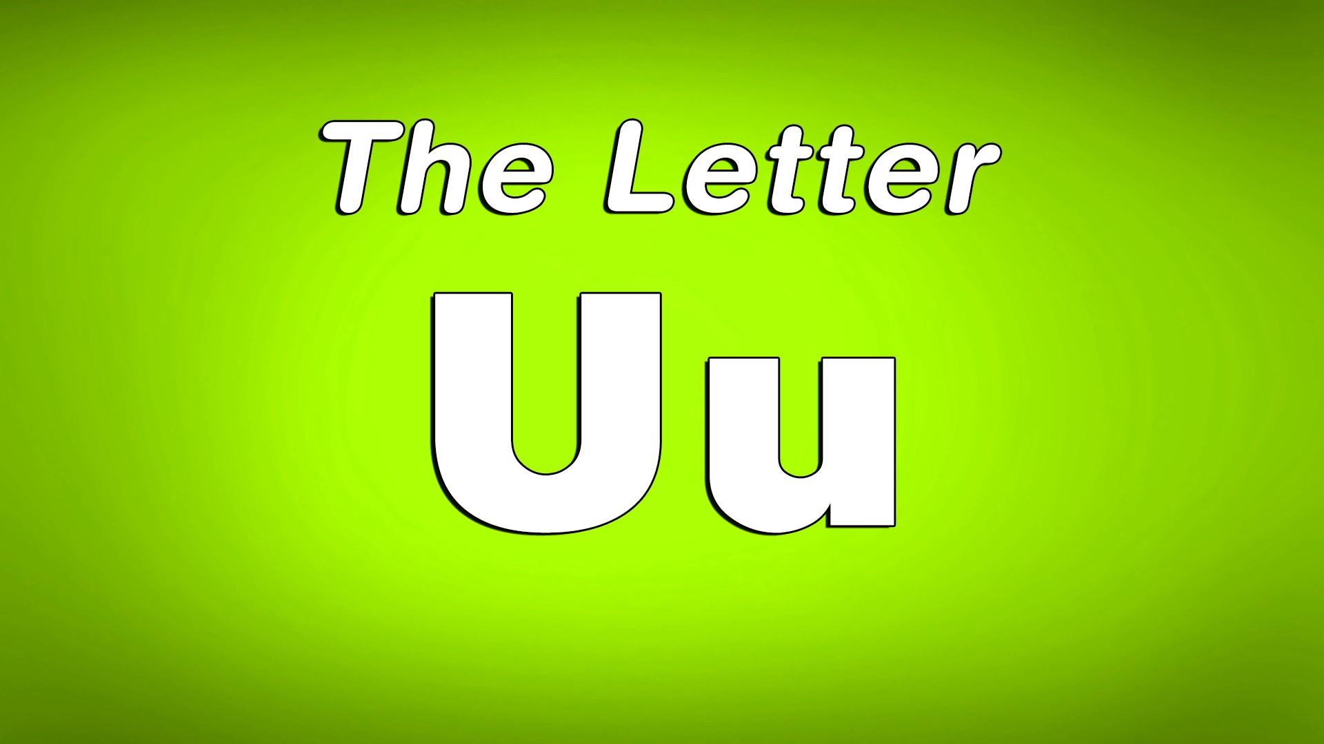 The Letter U - TV Show