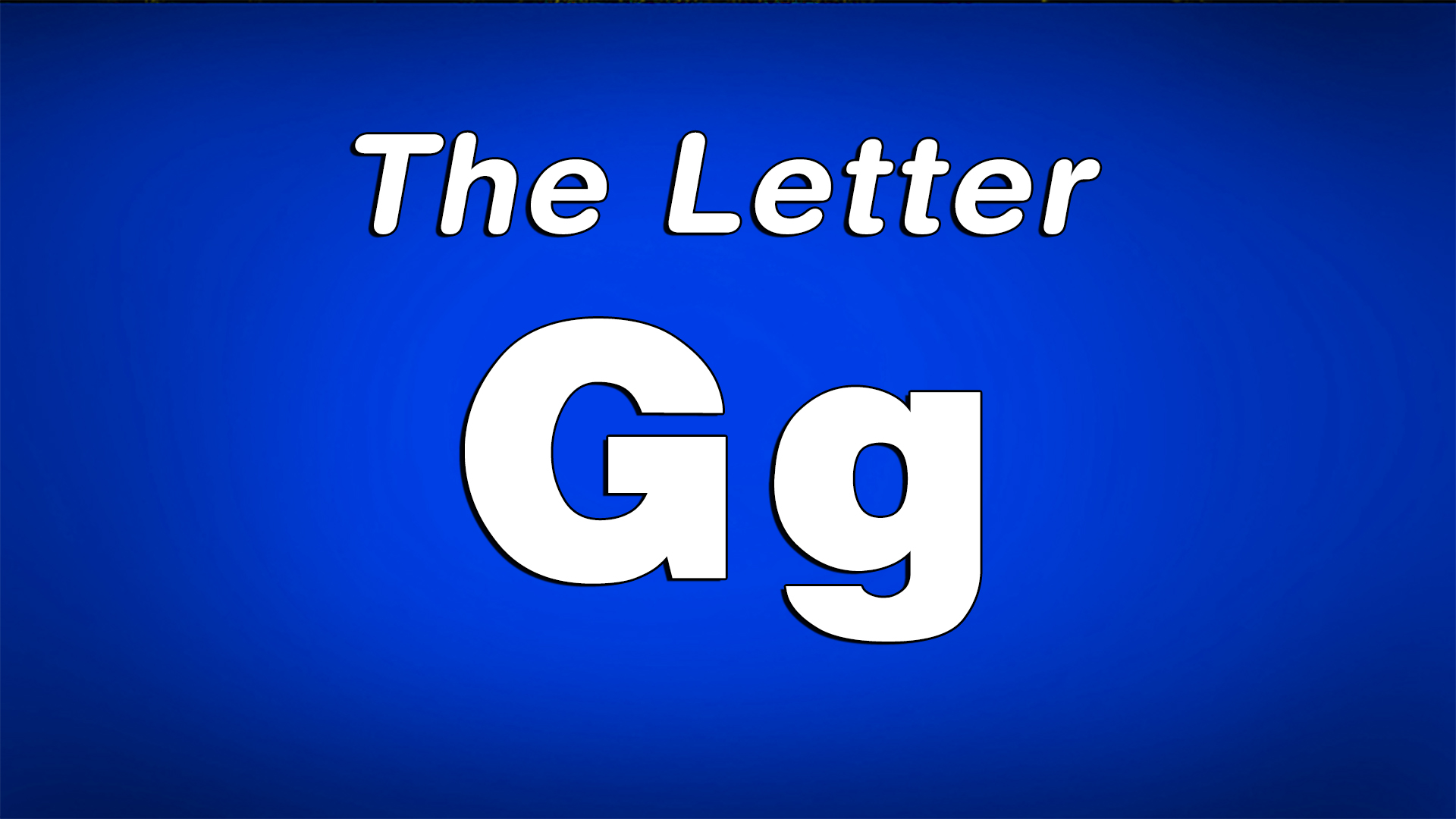 The Letter G - TV Show