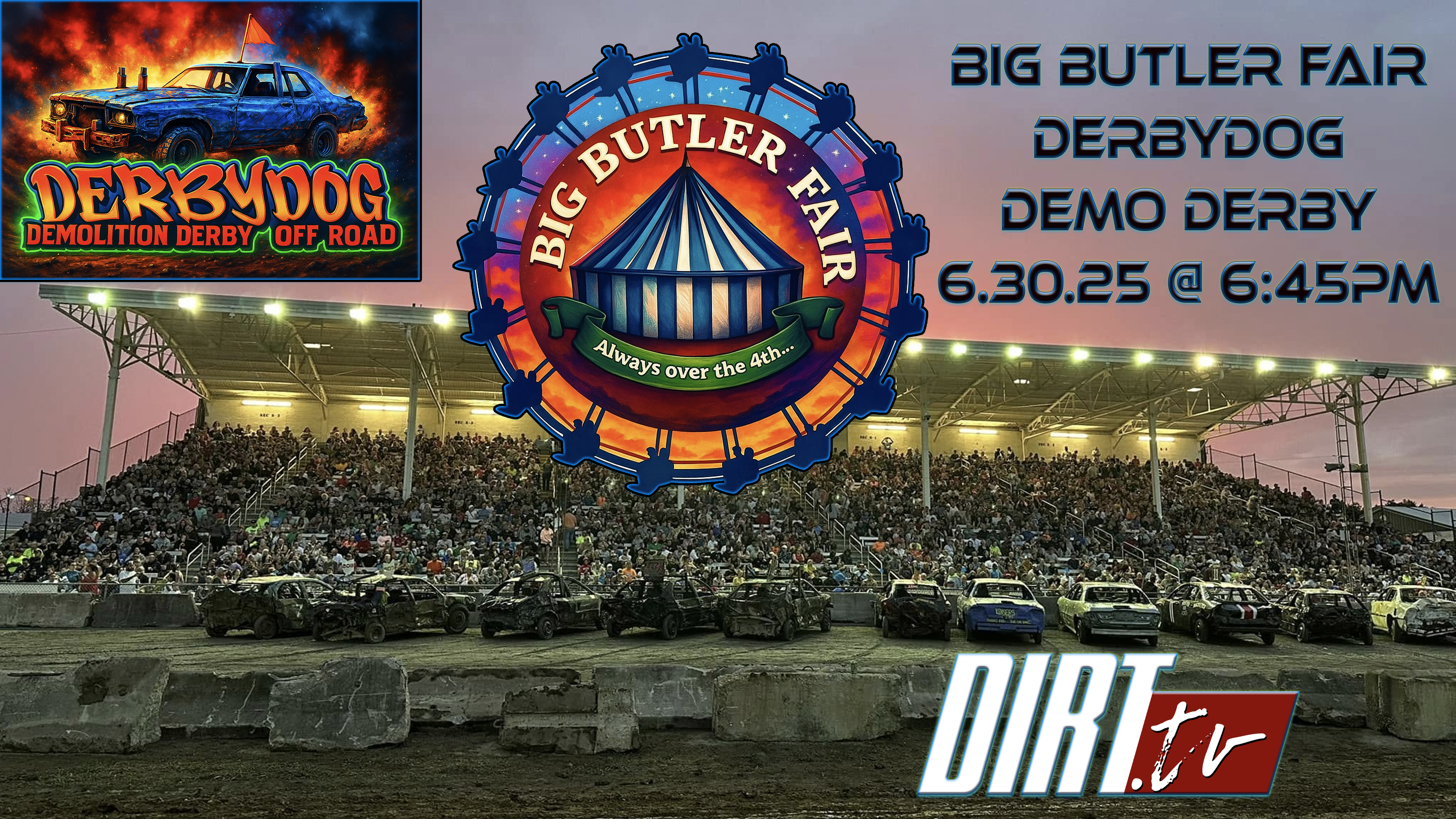 6.30.25 Big Butler Fair, DerbyDogs Demo Derby - 07/01/2025, 01:25:55