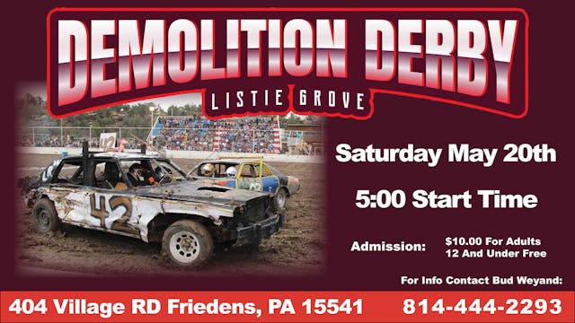 5.20.23 Listie Grove Demo Derby