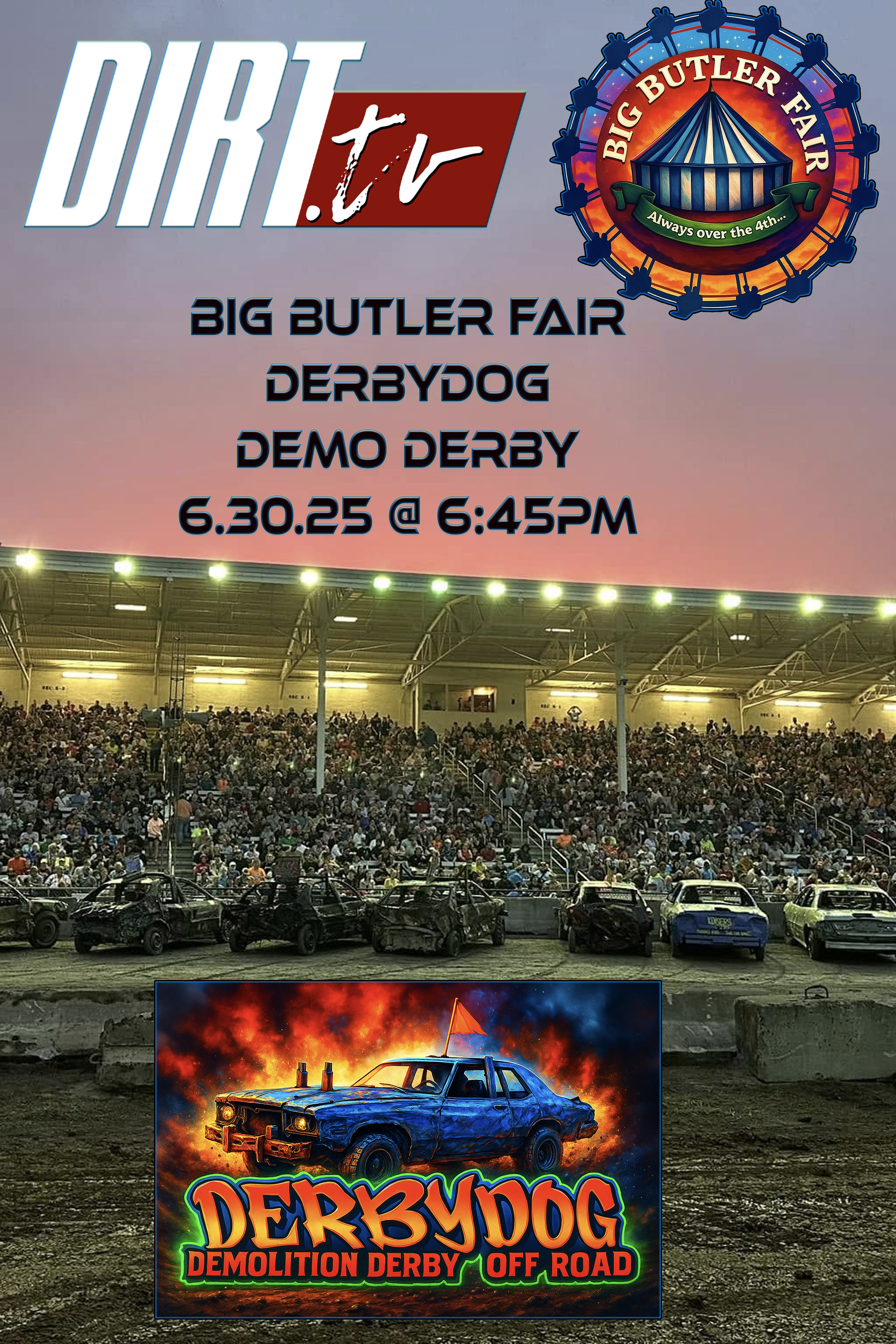 6.30.25 Big Butler Fair, DerbyDogs Demo Derby - 07/01/2025, 01:25:55