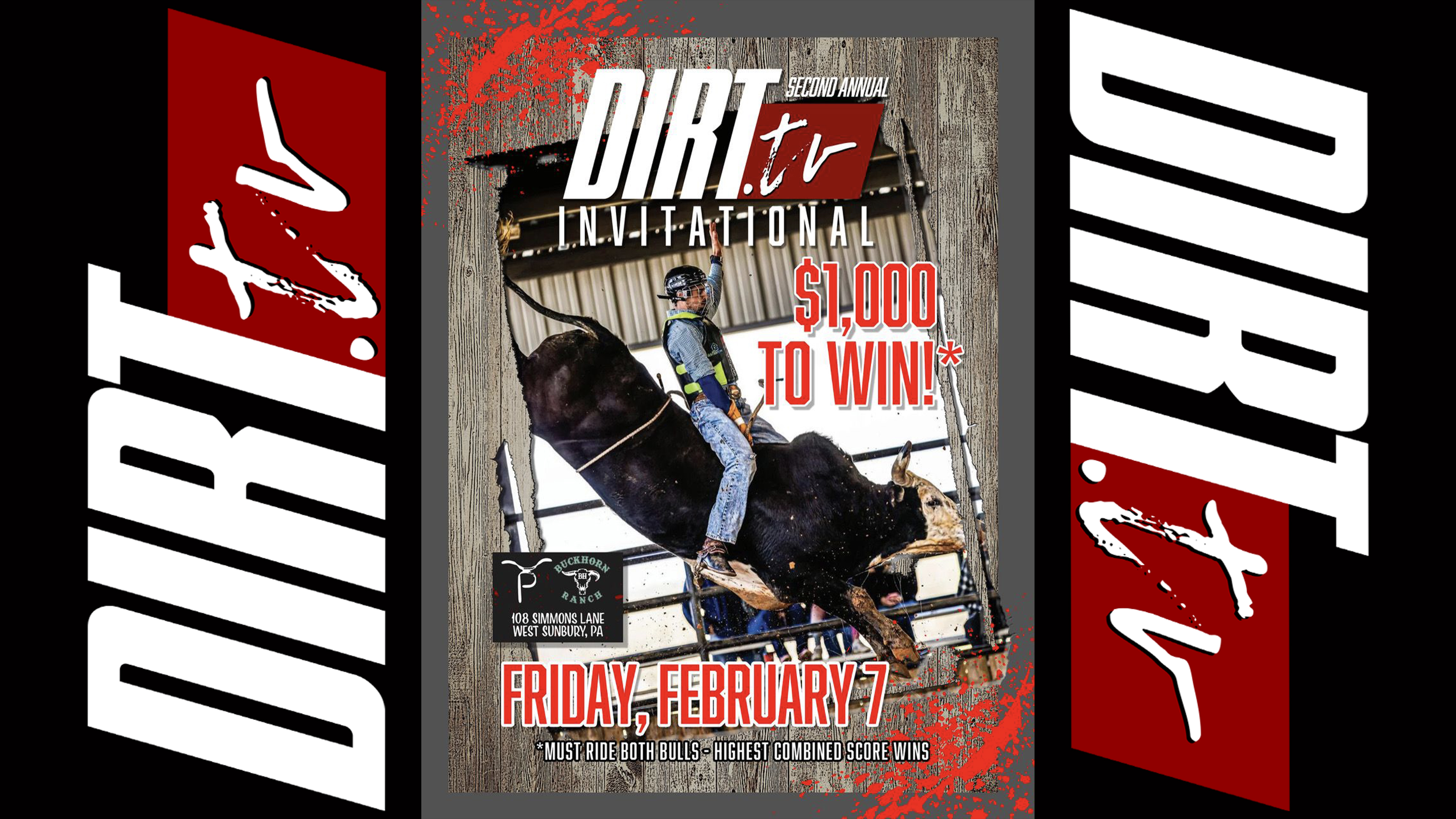 2.7.25 8PM Puryear Cattle Co. BULL RIDING! At Buckhorn Ranch Arena.