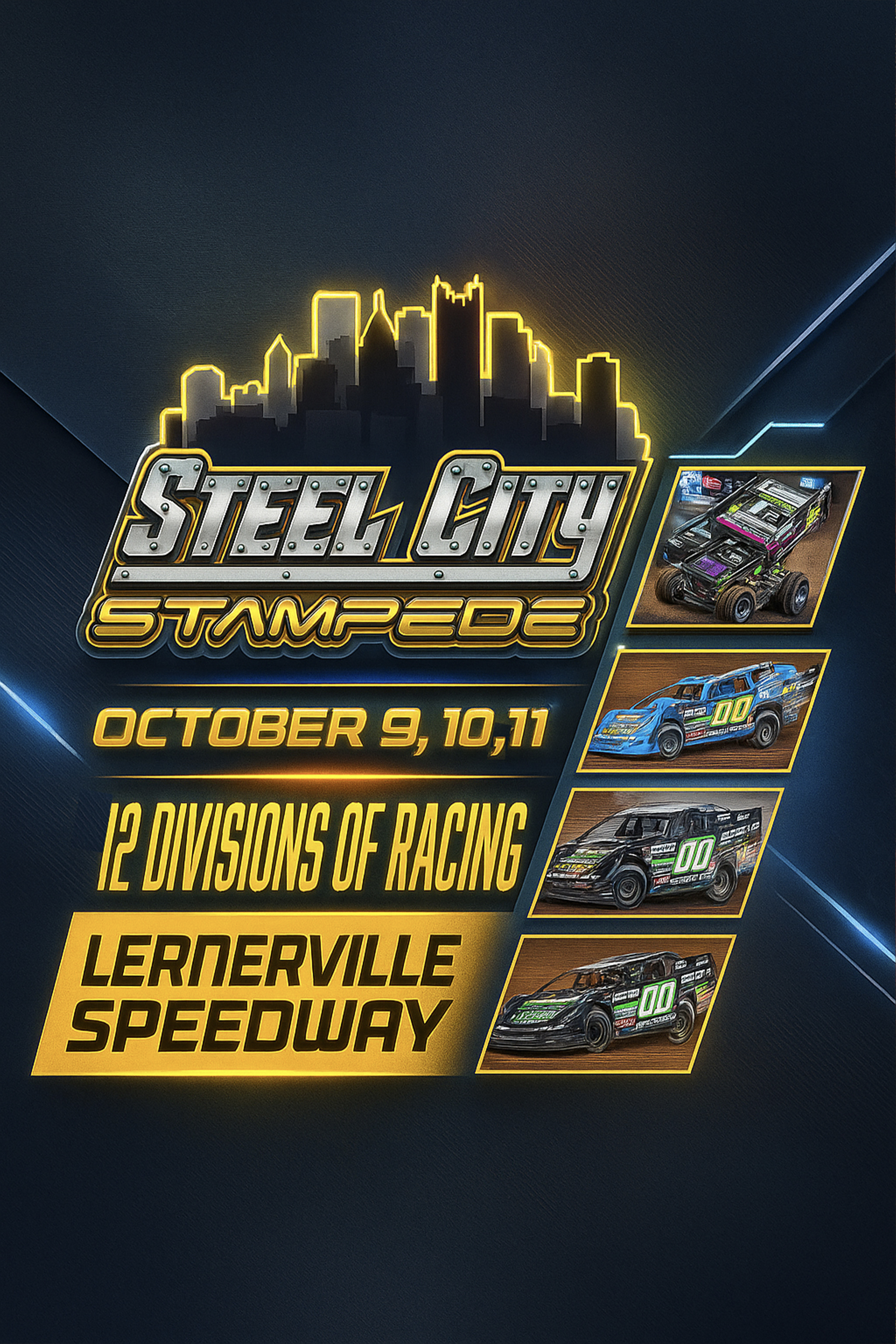 10.9.25 Steel City Stampede 12 Divisions of Racing. Day 1