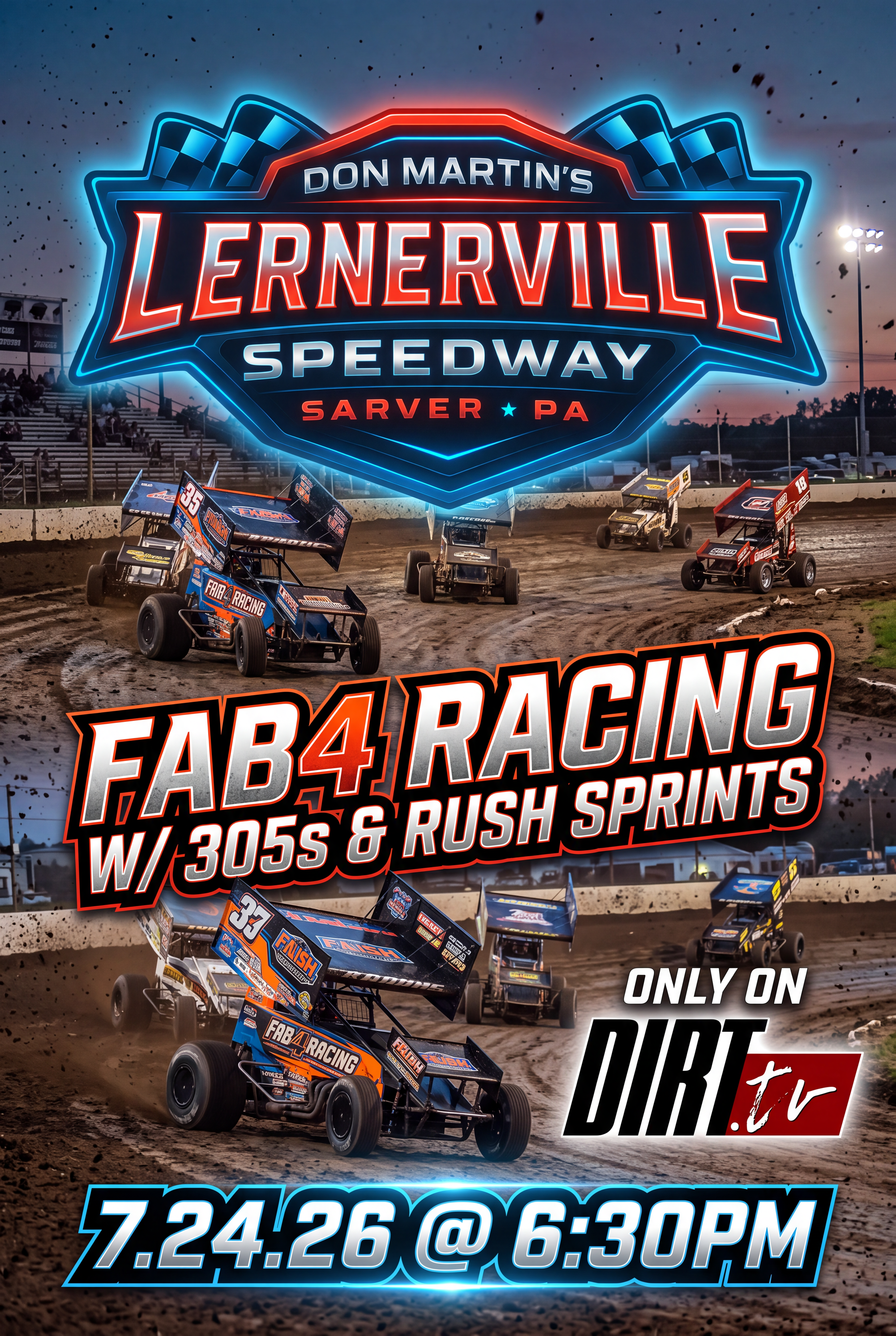 7.24.26 Fab4 Racing w/305s & RUSH Sprints - 07/25/2026, 03:20:47