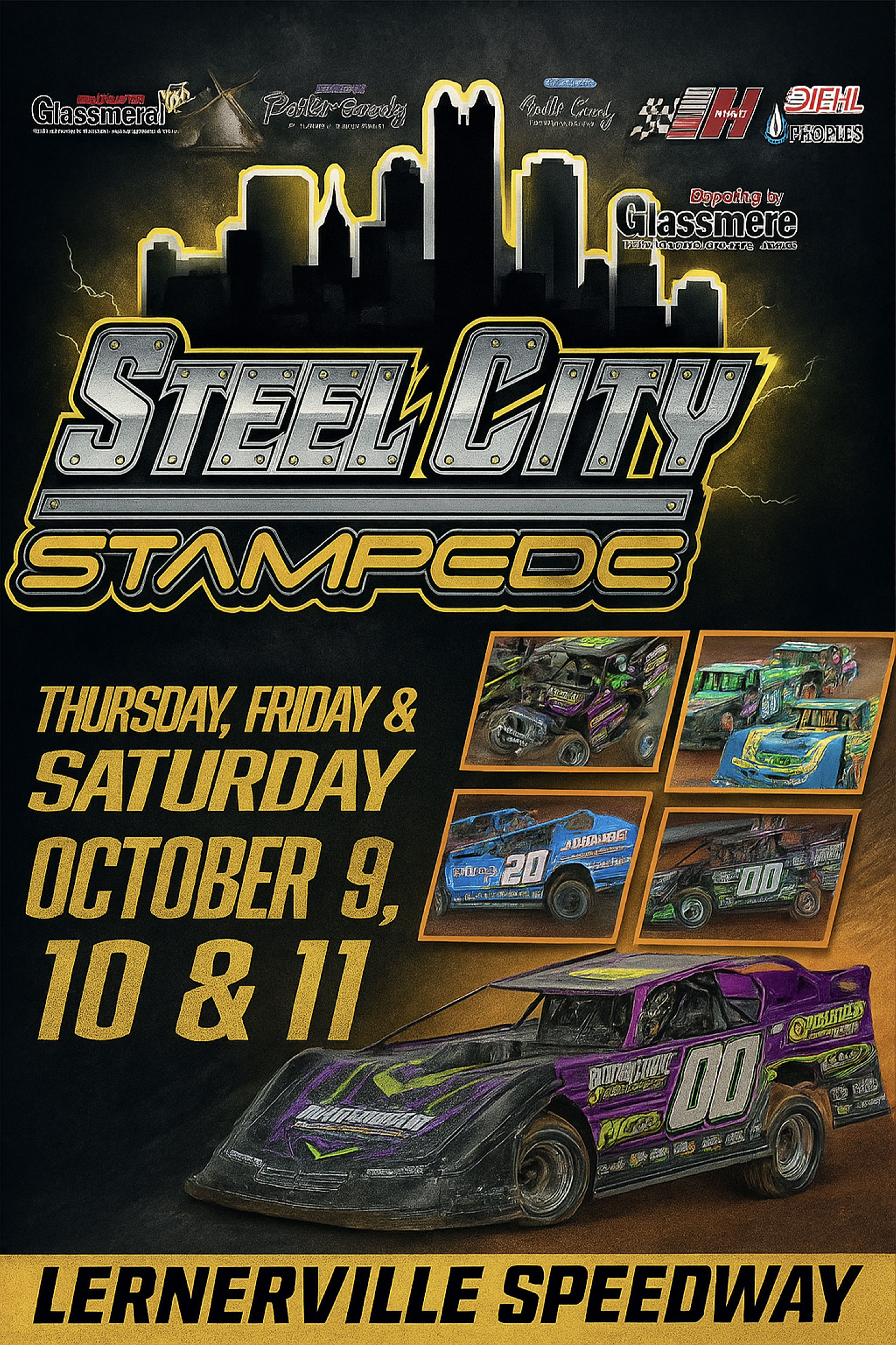 10.10.25 @ 6:30 Steel City Stampede 12 Divisions of Racing. Day 2