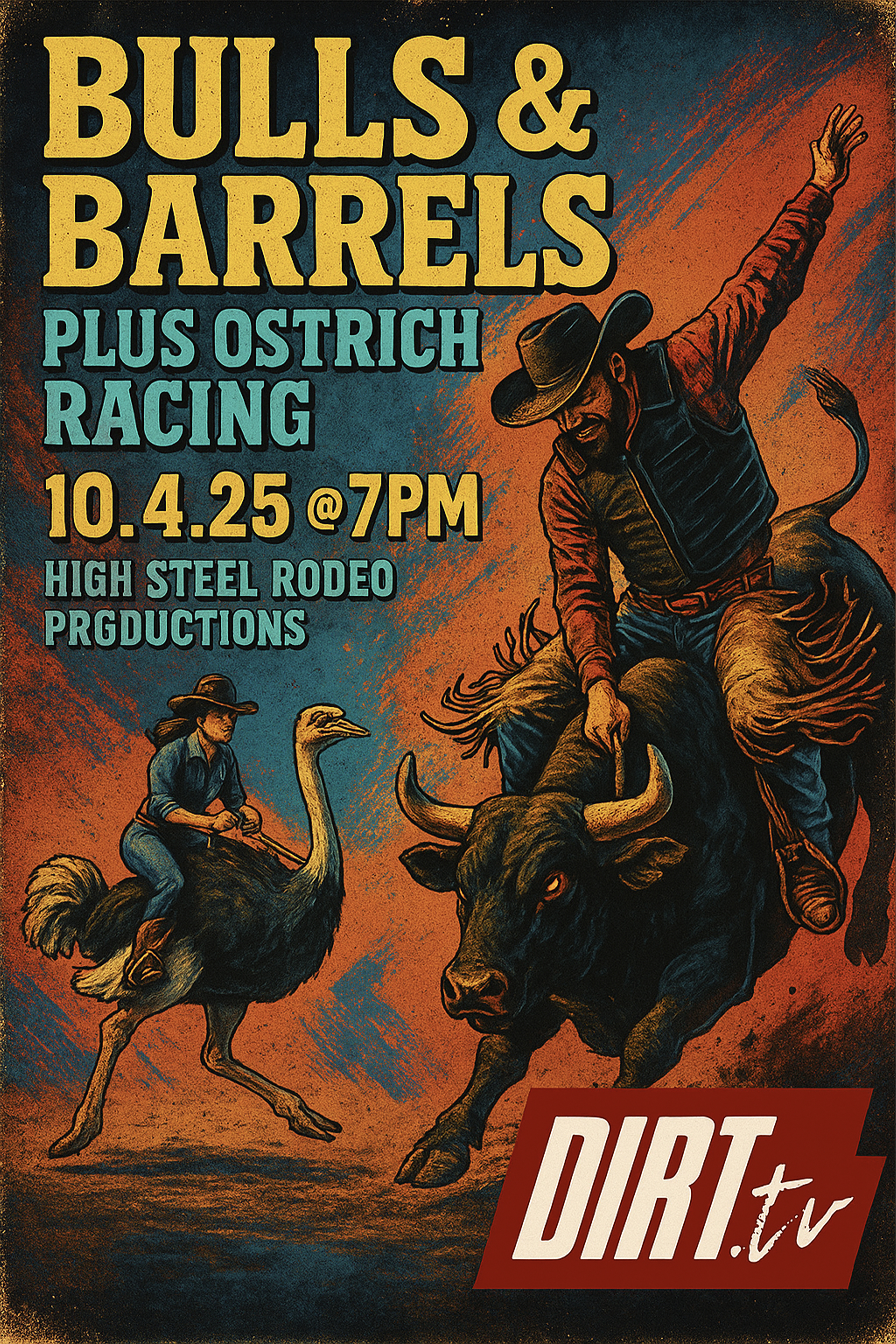 10.4.25 Bulls & Barrels, Plus Ostrich Racing