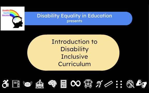Intro to Disability Inclusive Curriculum- Individ.