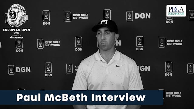 Paul McBeth post 3rd round interview