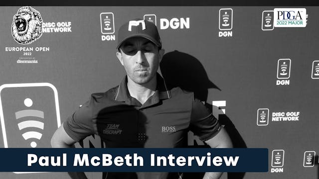 Paul McBeth post European Open interview